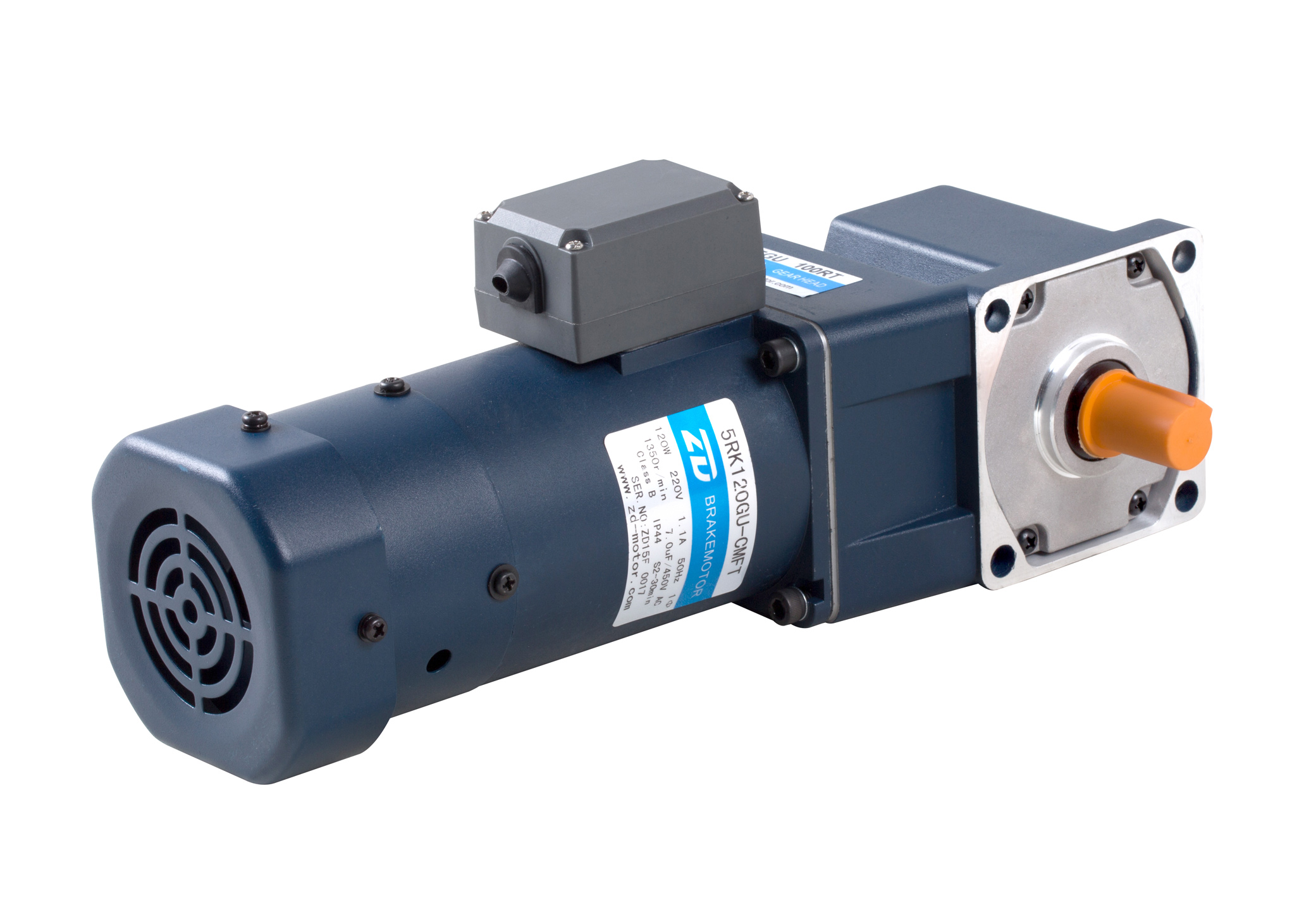 弧錐直角減速電機-剎車120W90mm